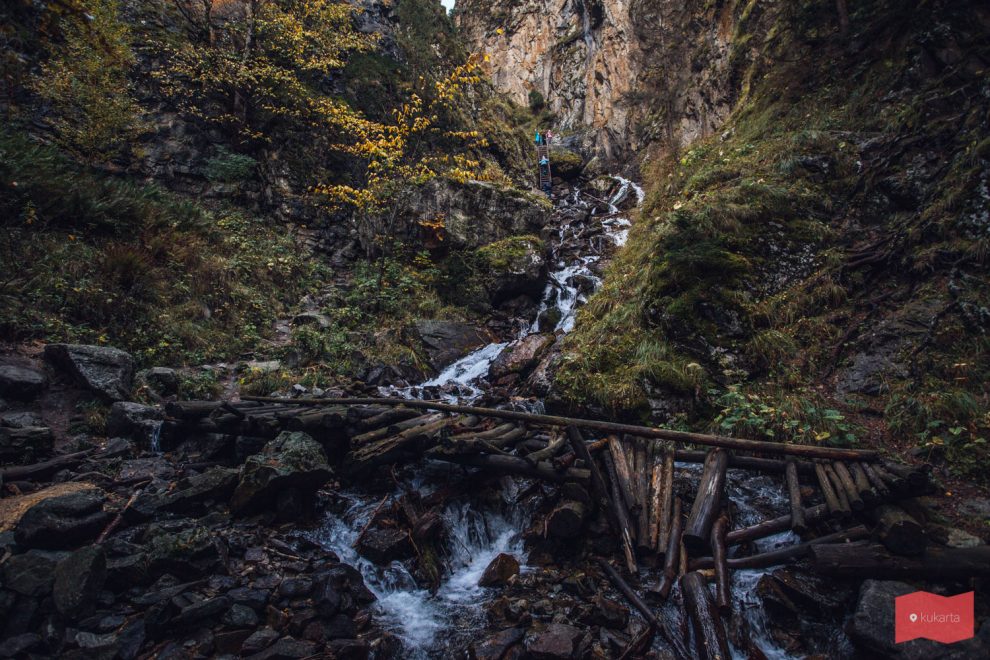 Водопад чертова мельница домбай фото