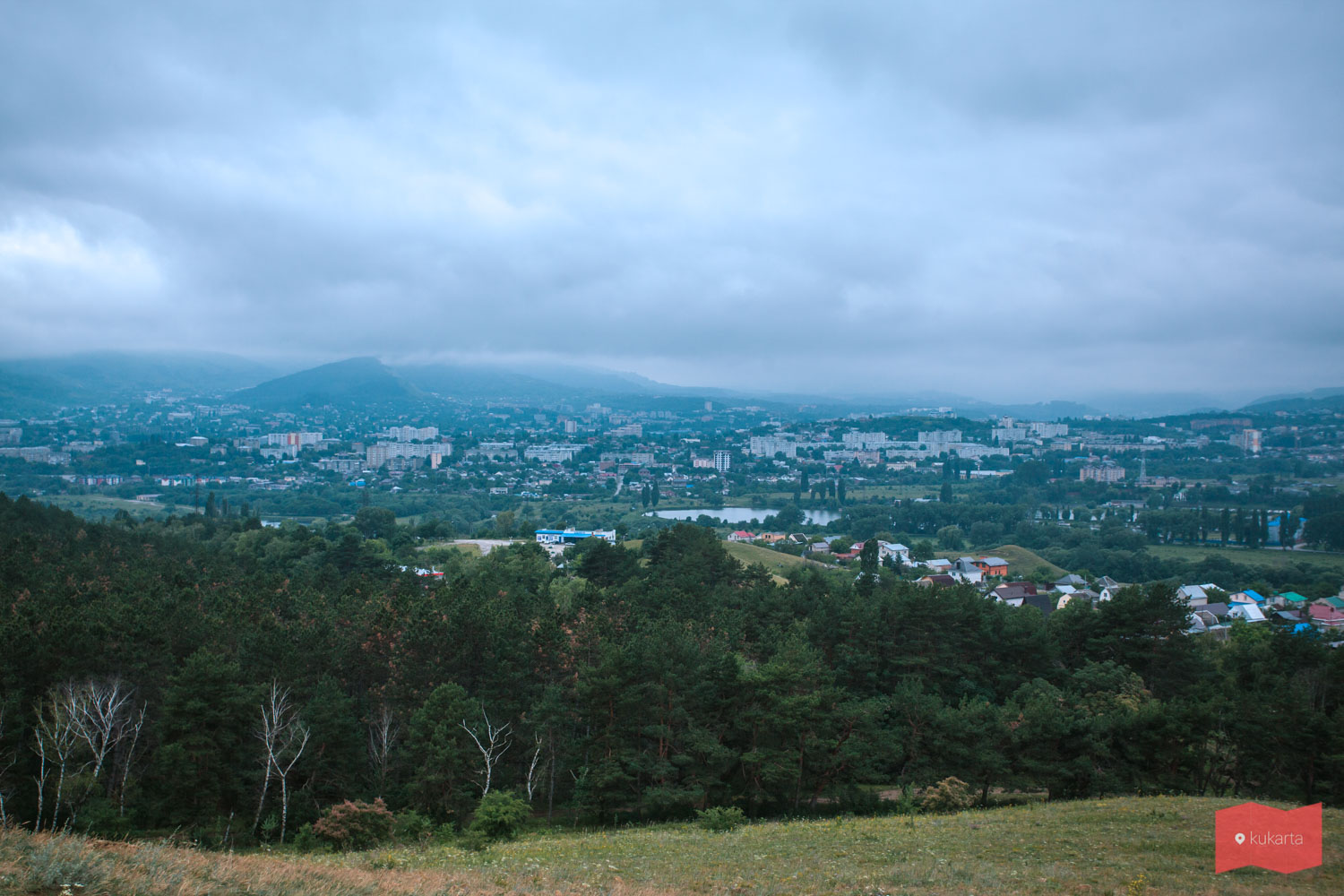 Вид на Кисловодск с горы Кольцо